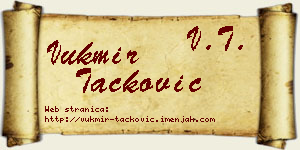 Vukmir Tacković vizit kartica